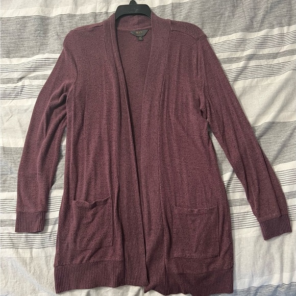 MIX 41 Hawthorn Heather brushed knit 2 pocket cardigan size medium/ Stitch Fix - Picture 2 of 3